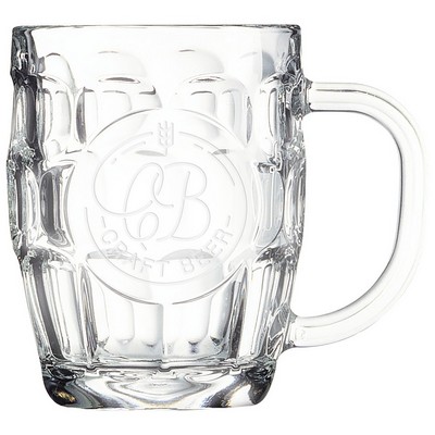 Beer Mug with Oval Engraving Area and Handle, 20 oz