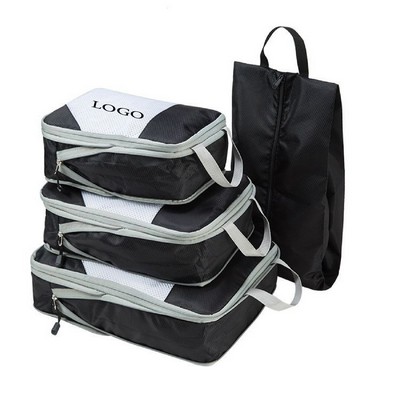 Four-Piece Nylon Luggage Organizer Set