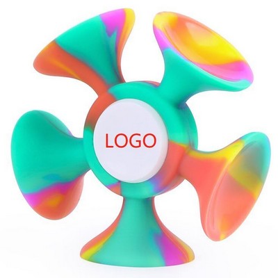 Big Size Silicone Sucker Gyroscope Rotating Toy Dart