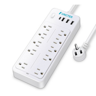 10 Outlets Surge Protector Power Strip w/ 3 USB Charging Ports