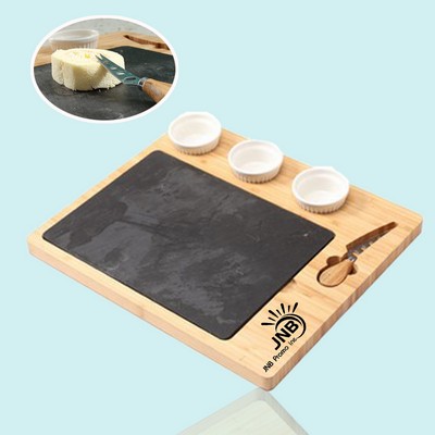 Luxurious 6 Piece Slate Cheese Board Set for Elegant Entertaining