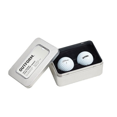 Titleist® 2-Ball Business Card Tin (Stock Lid)