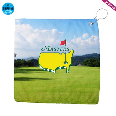 11.8" x 11.8" Sublimation 250gsm Microfiber Golf Towel