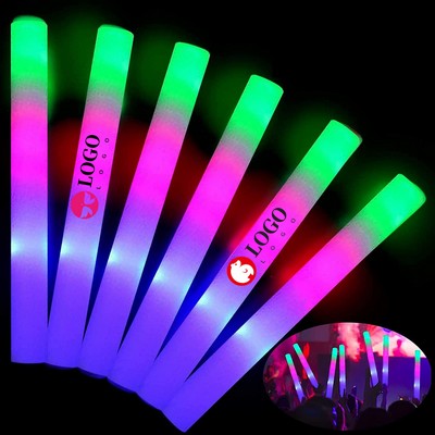 Led Foam Sticks Glow Batons With 3 Modes Flashing Effect