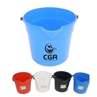 Plastic Heavy-Duty Round Bucket With Handle