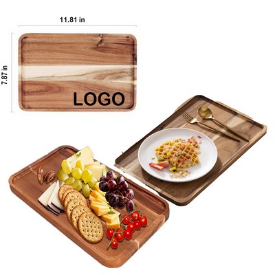 Acacia Wood Large Rectangular Tray