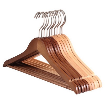 Non-Slip Solid Wood Hangers