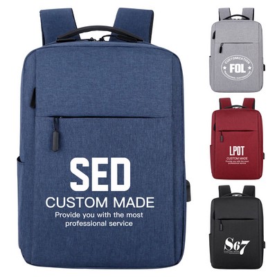 Business Laptop Backpack with USB Charging Port