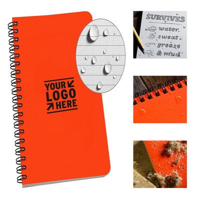 4.625 x 7 Inch 64-Page Weatherproof Side-Spiral Notebook