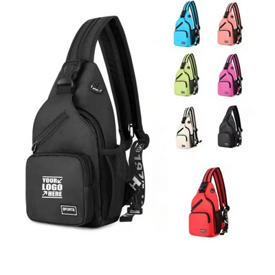 Crossbody Sling Backpack With Earphone Hole