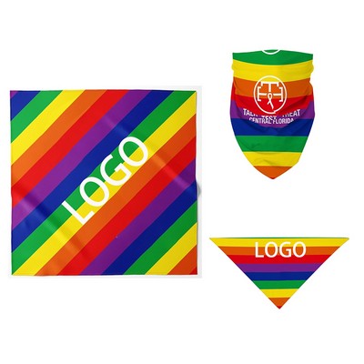 21"x21" Rainbow LGBT Gay Pride Bandana