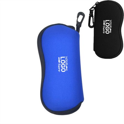 Neoprene Zipper Eyeglass Case With Belt Clip