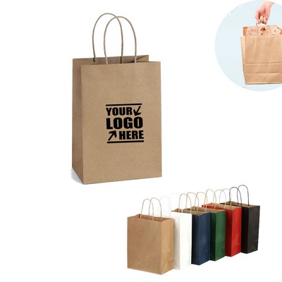 Kraft Paper Gift Bags For Business Shopping Storage