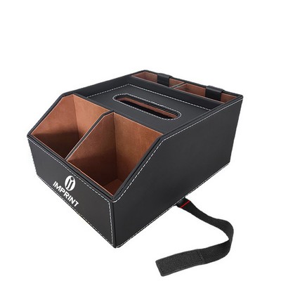 PU Leather Car Armrest Storage Box