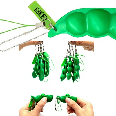 Squeeze-a-Bean Keychain Fidget Toys