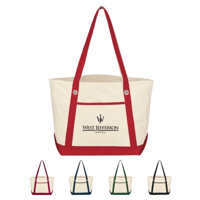 Medium Cotton Canvas Sailing Tote Bag