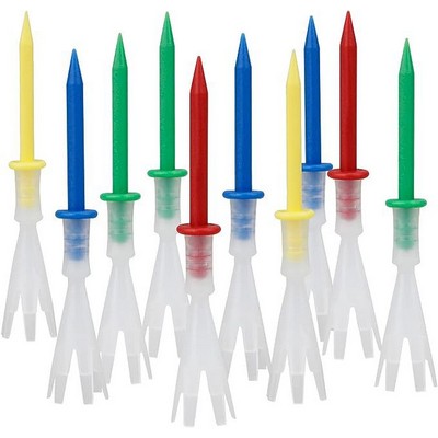 PVC Multi-Color Six-Prong Golf Tees