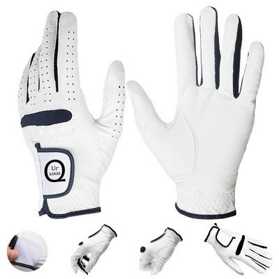 Men'S White Outdoor Non-Slip Golf Gloves