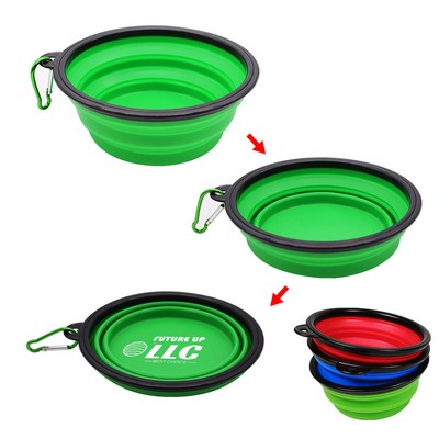 22 Oz Folding Pet Bowl With Carabiner