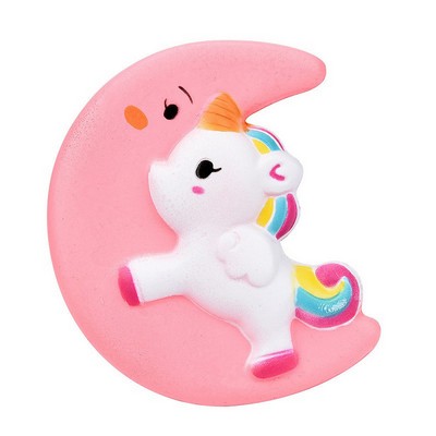 Slow-Rebound Unicorn and Moon Stress Relief Toy