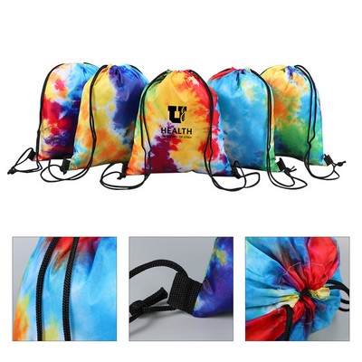 Tie Dye Drawstring Bag