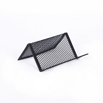 Metal Mesh Desk Business Card Holder