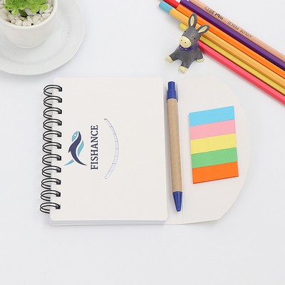 Mini Notebook with sticky note and pen