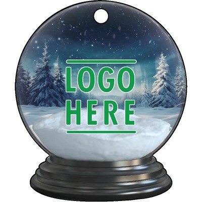 Full Color Acrylic Ornaments - Snow Globe w/ Snow and Trees