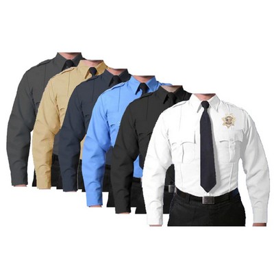 First Class 100% Polyester Long Sleeve Uniform Shirt