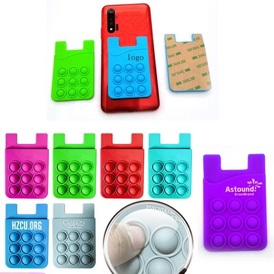 Silicone Push Pop Phone Wallet