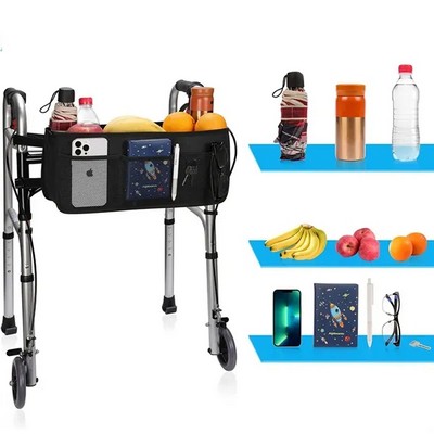 Spacious Foldable Walker Basket Bag for Easy Storage and Mobility