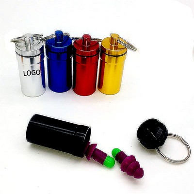 Aluminum Earplug Storage Bottle