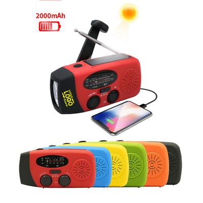 Emergency Hand Crank Radio with LED Flashlight