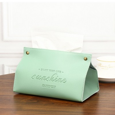 Embossed PU Flat Napkin Box