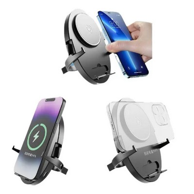 Foldable 15W Fast Wireless Charging Stand and Mobile Phone Holder