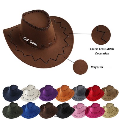 Multicolored Western Cowboy Sun Hat With Wide Brim