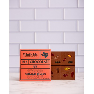 Square Milk Chocolate Gummi Bear Bar