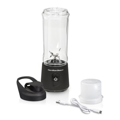 Hamilton Beach Blend Now Portable Cordless Blender, Usb Rechargeable, 16 Oz. Jar With Travel Lid, Bl