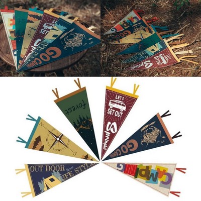 Custom Full Color Felt Pennant Triangle Flags