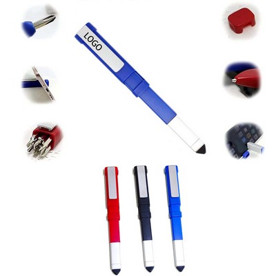 Functional Tool Pen With Mobile Phone Holder And Screwdriver