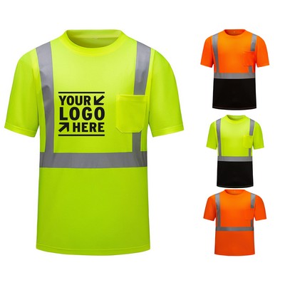 High Visibility Shirts with Pocket Short