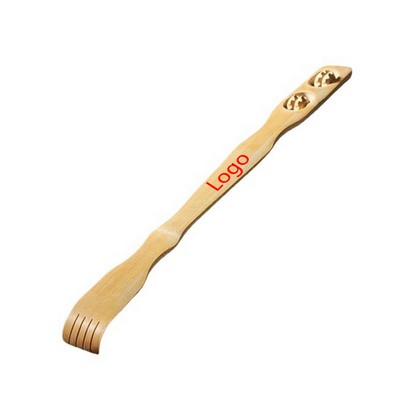 Natural Bamboo Double-Wheel Back Scratcher