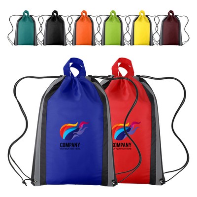 Reflective Drawstring Safety Backpack