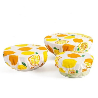 Set Of 3 Organic Reusable Bowl Covers