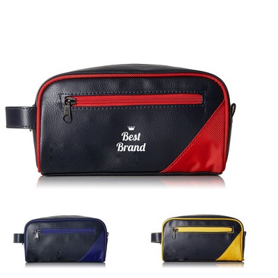 Two-Tone Pu Toiletry Travel Bag