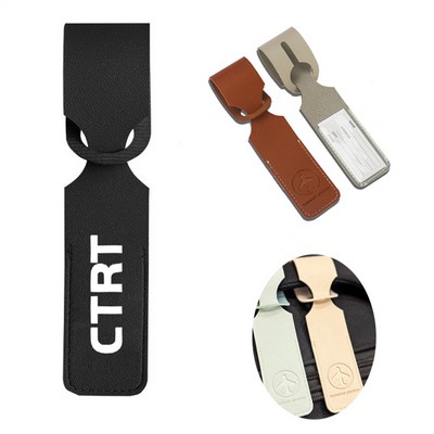 Interpenetrating Design PU Leather Luggage Tags