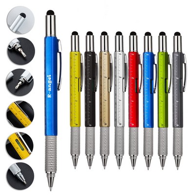 6 in 1 Multi-Function Tool Ballpoint Pen