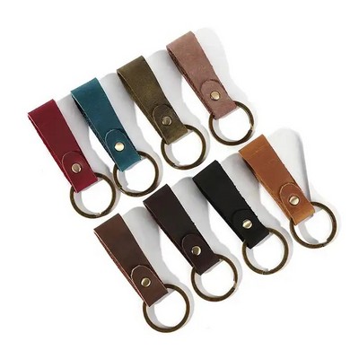 Acanthus Leather Key Ring