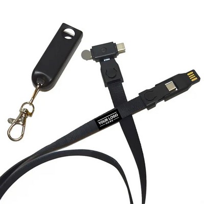 4-in-1 USB Lanyard Charging Cable