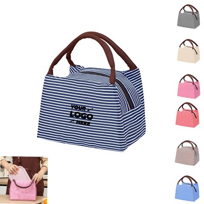 Sripe Cooler Lunch Bag